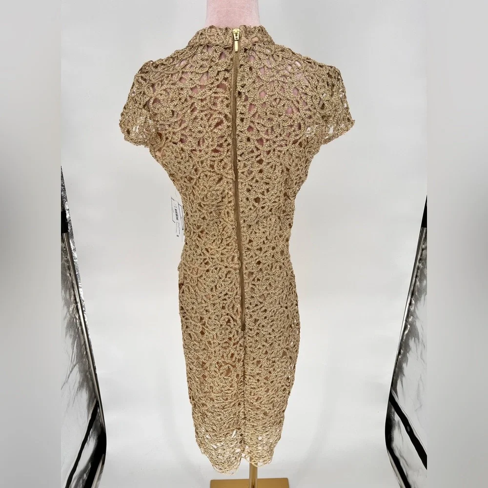 NWT Premier Amour Short Sleeve Sheath Lace Dress - Picture 9 of 14